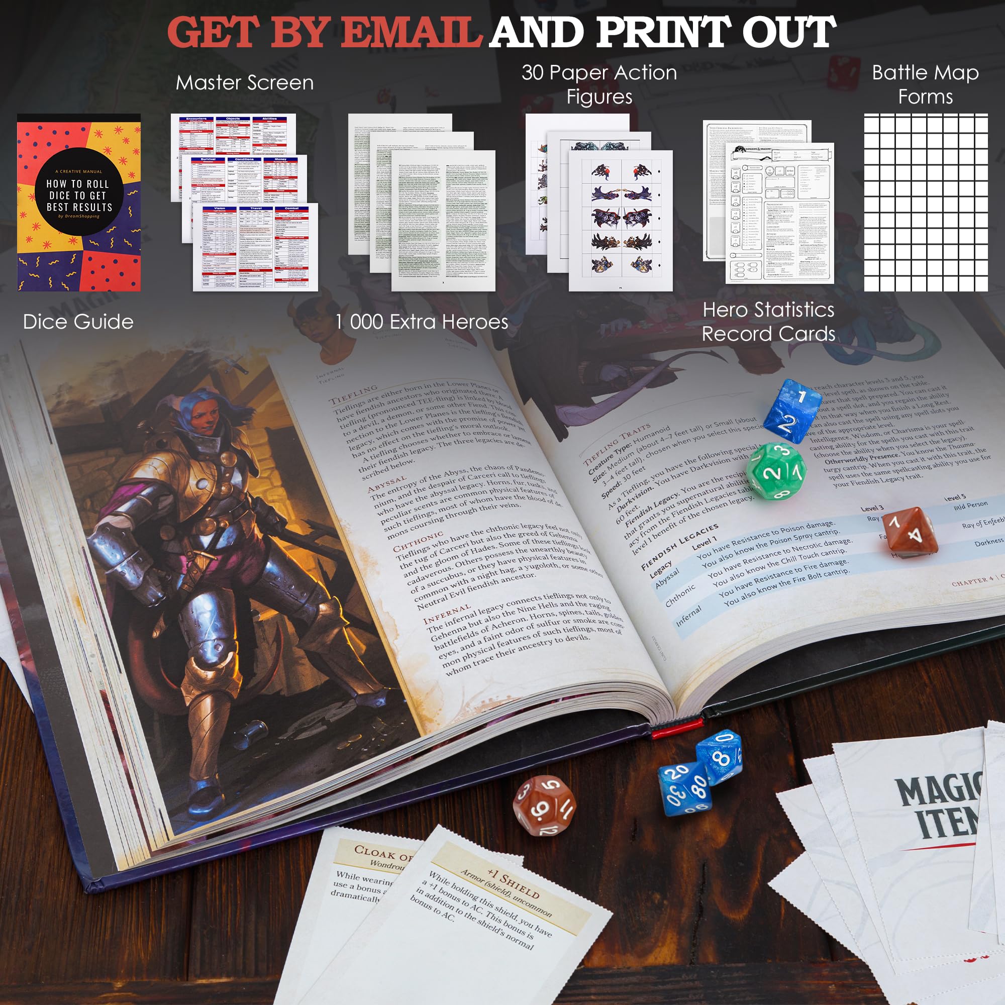 Dungeons and Dragons 2024 Player's Handbook Bundled with DND 6